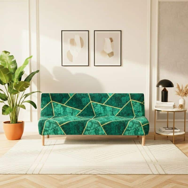 Housse De Canapé Clic-Clac Taille Standard À Motif Géométrique Moderne Housse De Canapé Clic-Clac Taille Standard À Motif Géométrique Moderne