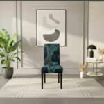 Housse De Chaise Haut Dossier Motif Abstrait Vert