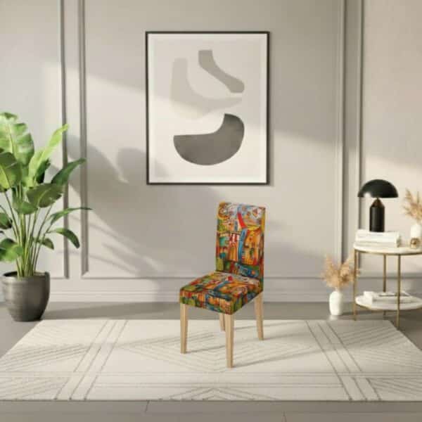 Housse De Chaise À Motif Fantaisie Urbaine Éclatante