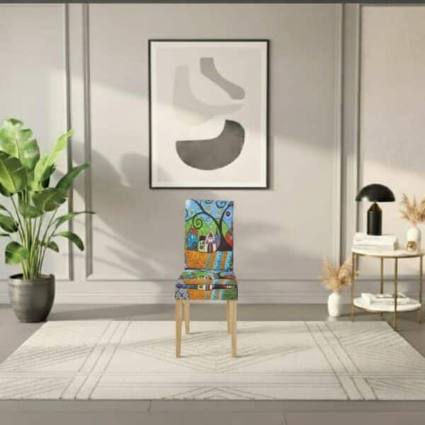 Housse De Chaise À Motif Fantaisie Multicolore