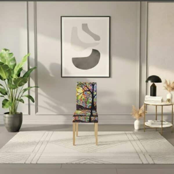 Housse De Chaise À Motif Arbre Coloré Moderne