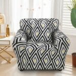 Housse de Fauteuil Extensible À Motif Losanges