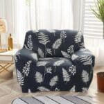 Housse de Fauteuil Extensible À Imprimé Feuilles Tropicales
