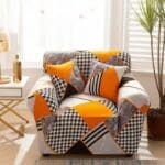 Housse de Fauteuil Extensible Au Design Géométrique