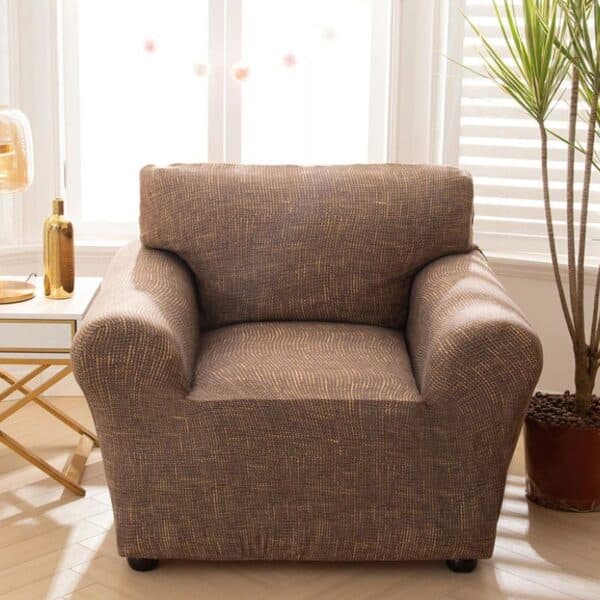 Housse de Fauteuil Extensible À Motif Tissage Texturé