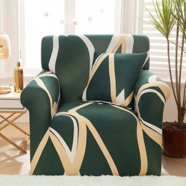 Housse de Fauteuil Extensible À Formes Artistiques