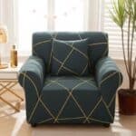 Housse de Fauteuil Extensible À Lignes Abstraites Modernes