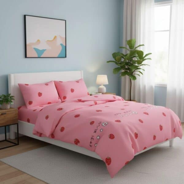 Housse de Couette Style Fraise Gourmande