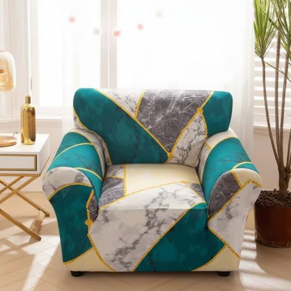 Housse de Fauteuil Extensible Style Marbré Contemporain