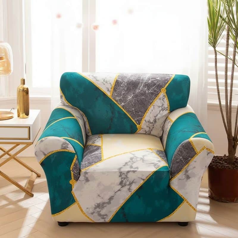 Housse de Fauteuil Extensible Style Marbré Contemporain Housse de Fauteuil Extensible Style Marbré Contemporain