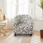 Housse de Fauteuil Club À Motif Baroque Élégant