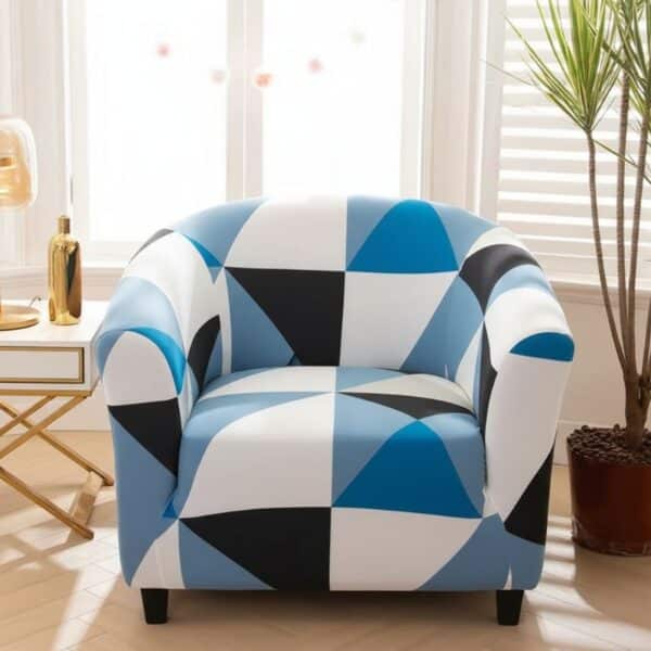 Housse de Fauteuil Club Style Géométrique Moderne