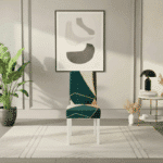 Housse De Chaise Haut Dossier Géométrique Moderne