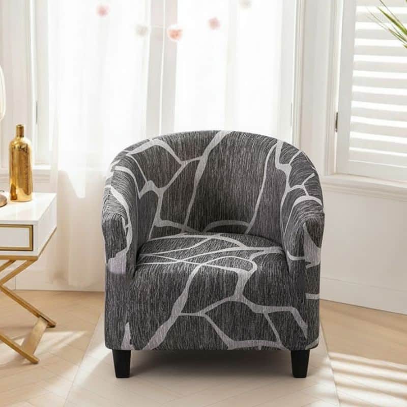 Housse de Fauteuil Club Style Contemporain Texturé Housse de Fauteuil Club Style Contemporain Texturé