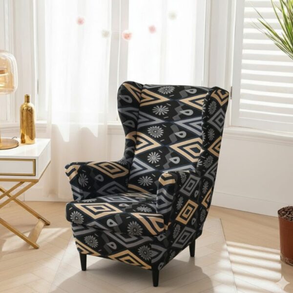 Housse de Fauteuil À Motif Ethnique Géométrique