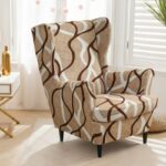 Housse de Fauteuil À Motif Ondulé Moderne