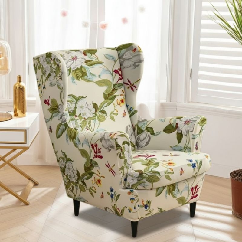 Housse de Fauteuil À Motif Printanier Élégant Housse de Fauteuil À Motif Printanier Élégant