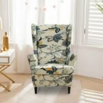 Housse de Fauteuil À Motif Botanique Raffiné