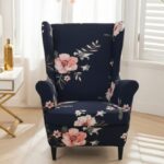 Housse de Fauteuil À Motif Floral Élégant Extensible