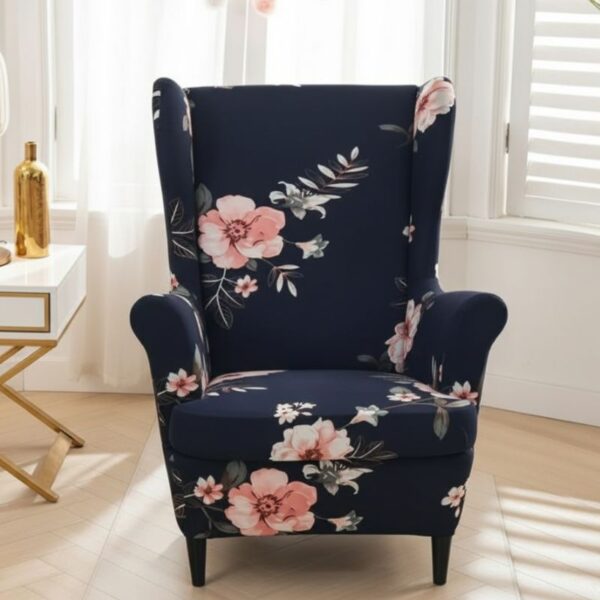 Housse de Fauteuil À Motif Floral Élégant Extensible