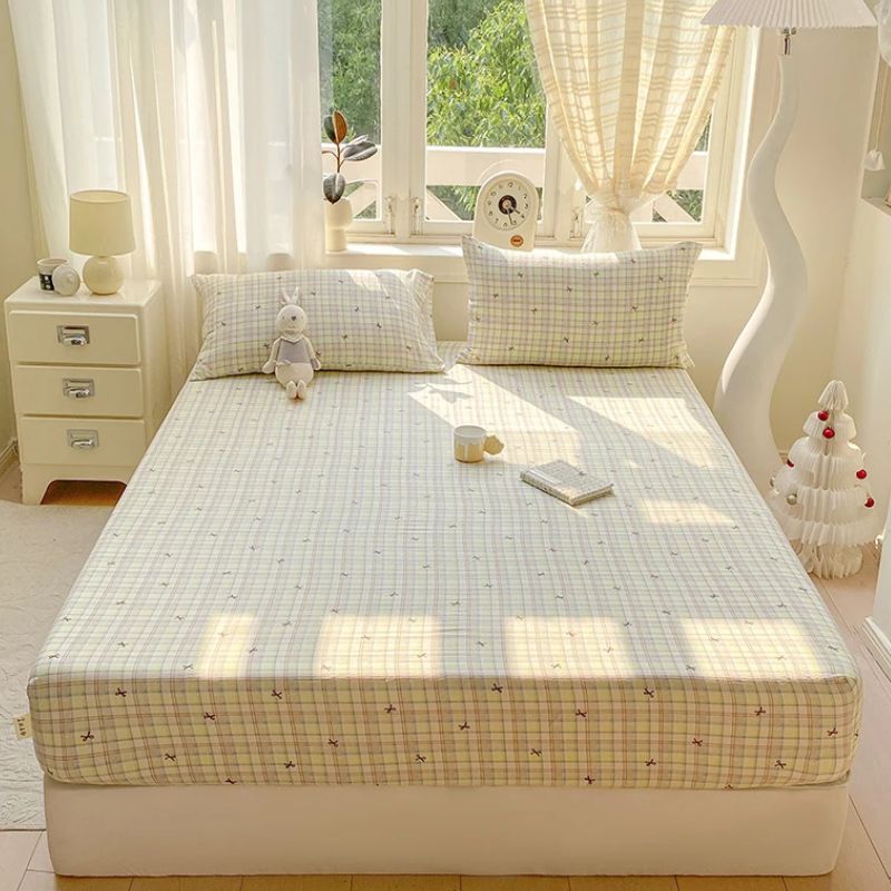 Drap-housse Style À Carreaux Doux Drap-housse Style À Carreaux Doux