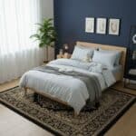 Housse de Couette Style Carreaux Bleu