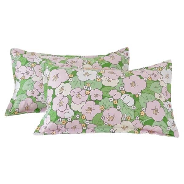 Taie d’Oreiller À Motif Floral Pastel