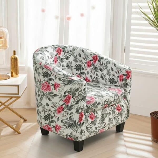 Housse De Fauteuil Extensible À Fleurs Chic Et Raffinée