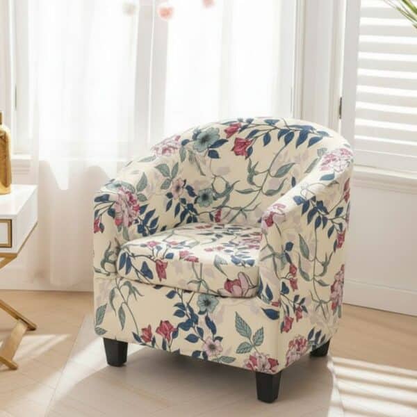 Housse De Fauteuil Design Floral Raffiné
