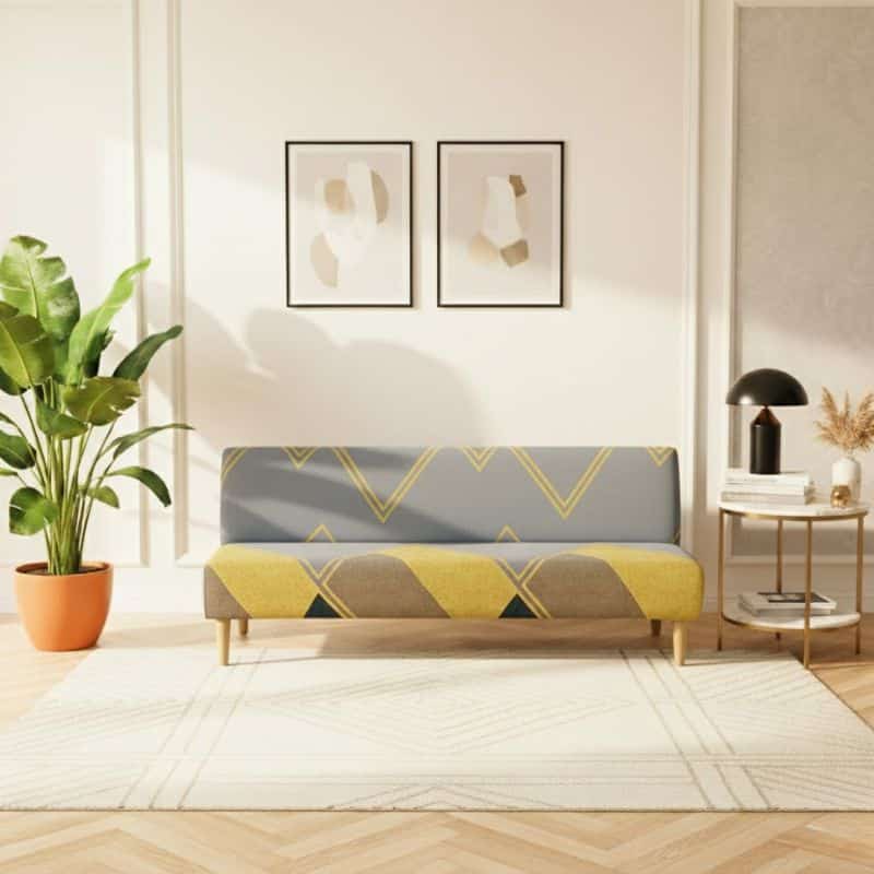 Housse De Canapé Clic-Clac Moderne Taille Standard En Tissu Extensible Housse De Canapé Clic-Clac Moderne Taille Standard En Tissu Extensible