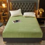Drap Housse Style Moderne Tissu Velours Doux