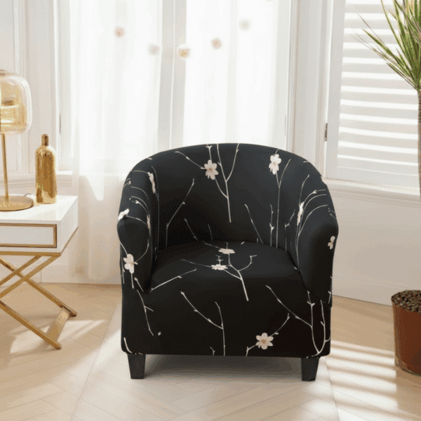 Housse de Fauteuil Club Style Floral Élégant
