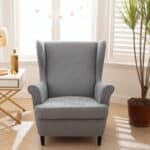 Housse de Fauteuil Unie à Rayures Élégantes