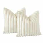 Housse de Coussin en Velours Côtelé