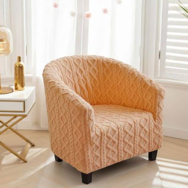 Housse De Fauteuil Extensible en Velours Moelleux