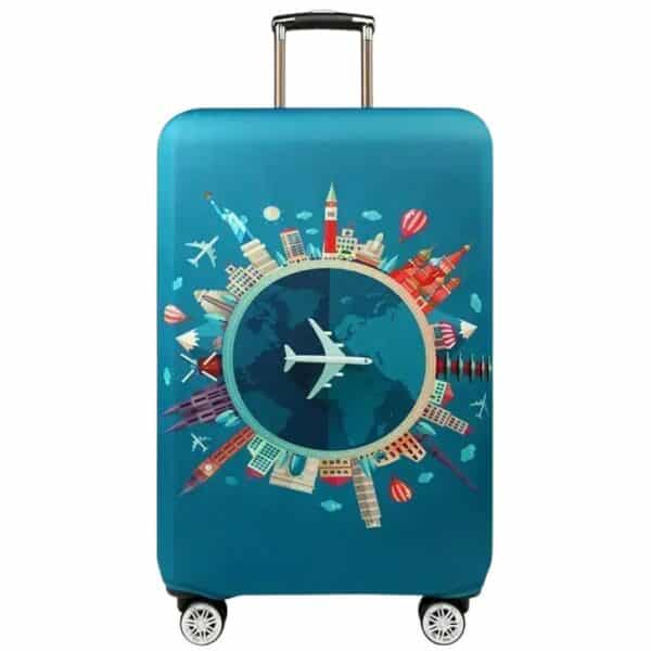 Housse de Valise Design Tour du Monde