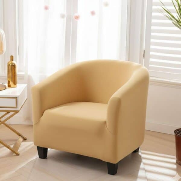 Housse De Fauteuil Unie Extensible Et Lavable