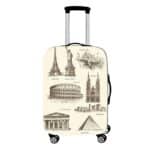 Housse de Valise Petite Taille aux Croquis Touristiques
