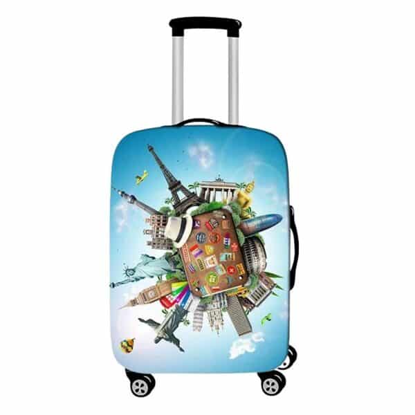 Housse de Valise Petite Taille Au Motif Monuments