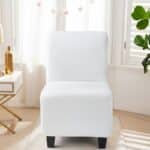 Housse De Chaise Unie En Tissu Extensible