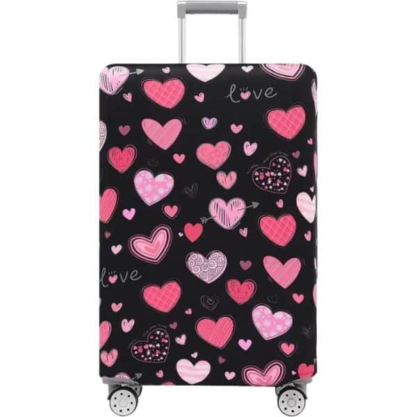 Housse de Valise Design Cœurs Romantiques