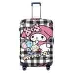 Housse de Valise Design My Melody Motif À Carreaux
