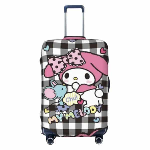 Housse de Valise Design My Melody Motif À Carreaux