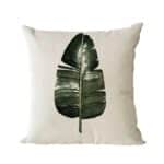 Housse de Coussin À Motif Feuille Tropicale