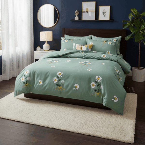 Housse de Couette Style Floral Délicat et Confortable