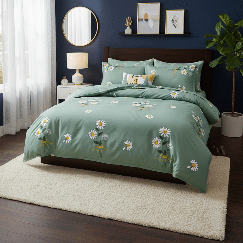 Housse de Couette Style Floral Délicat et Confortable Housse de Couette Style Floral Délicat et Confortable