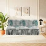 Housse De Canapé Convertible Et Déperlante À Volant Motif Feuillage Tropical