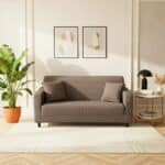 Housse de Canapé 2 Places Extensible à Motif Tissage Texturé