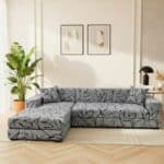 Housse de Canapé Angle Extensible À Motif Abstrait Imprimé