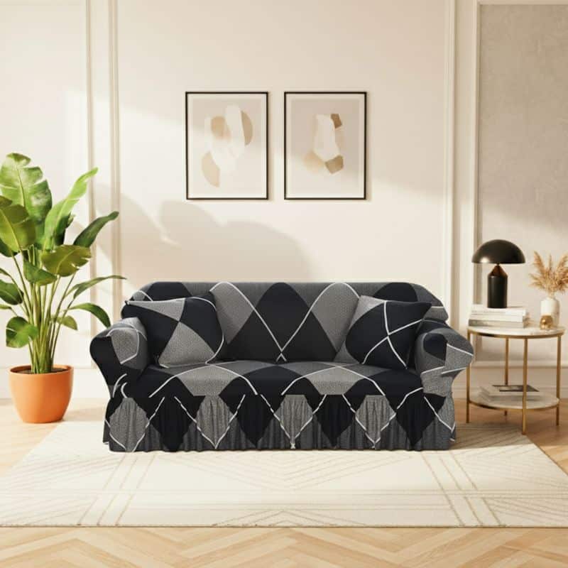 Housse De Canapé Déperlante Anti-Tache Avec Design Géométrique Chic Housse De Canapé Déperlante Anti-Tache Avec Design Géométrique Chic